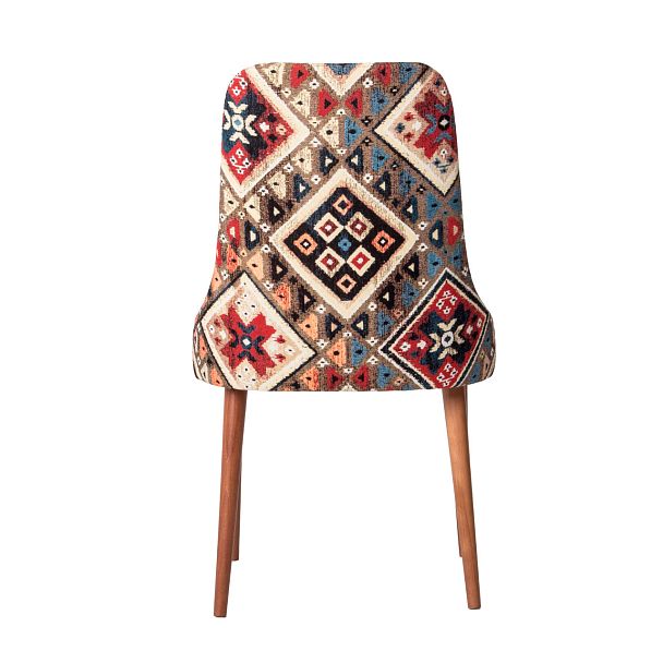 Стул Kongsberg без прострочки, велюр Teddy 011, спинка гобелен Келим, ножки бук - Вид 8