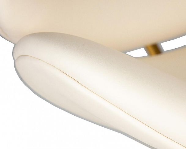 Кресло дизайнерское DOBRIN EMILY (белый винил YP17, золотое основание) - Вид 9