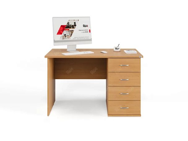 ЛАЙТ / LIGHT RLG008-12x7R Однотумбовый стол 120x70x75 Бук - Вид 3