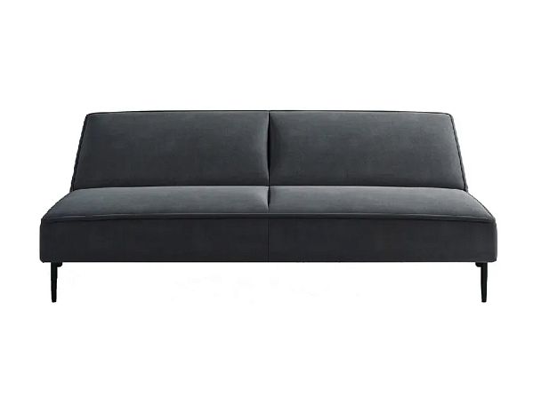 Este диван-кровать трехместный, прямой, без подлокотников, бархат серый 27 - Вид 4