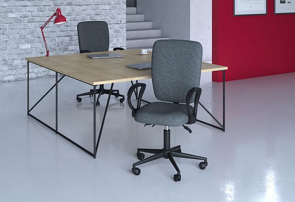 Кресло CHAIRMAN 9801 BLACK, ткань серии Т, серый - Вид 7