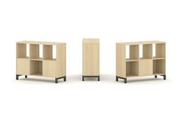 Стайл Проджект Набор стеллажа 2-х сторон., 2 яр. SN.NSD-231 Акация Лорка/Металл Антрацит 1121*400*88 - Фото предпросмотра