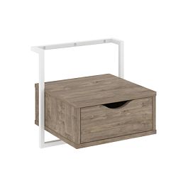 Тумба навесная "Loft" (крепление к стене) VR.L-SY1 Тиквуд Темный/Белый - Фото предпросмотра