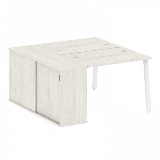 Рабочая станция "Metal System" БА.РС-СШК-1.1 дуб наварра/белый - Вид 1