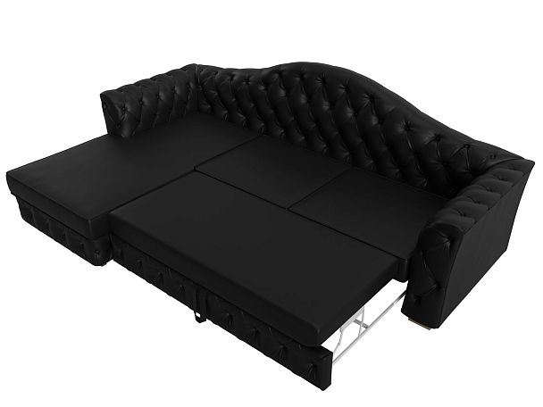 Диван угловой Артис левый угол Экокожа черный - Вид 7