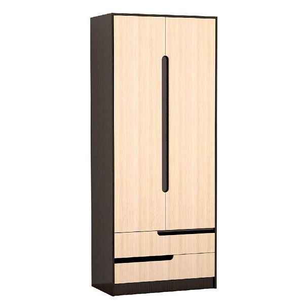 Шкаф 2-ств. Гавана (836*2200*510) венге/дуб молочный - Вид 1