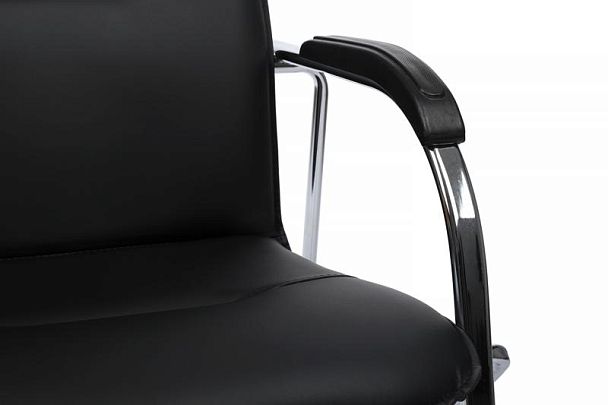 Стул Самба с пластиковыми подлокотниками SMB-03H Хром гальв. Черный - Вид 9