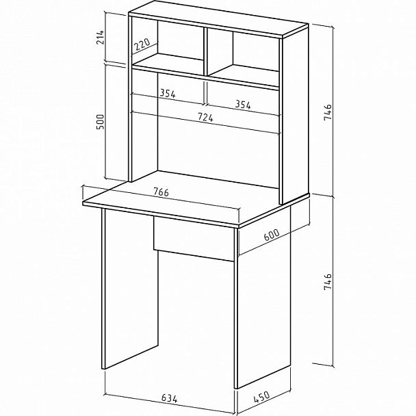 Стол компьютерный Лайт-1 СН - Вид 2