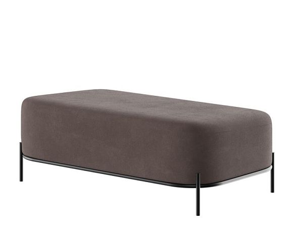 Jive Диван двухместный без спинки JVE-4 Velvet lux 100/Металл Черный 1250*720*480 - Вид 1