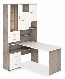 Стол компьютерный Домино Нельсон СР-620-140 Белый/Нельсон левый - Фото предпросмотра