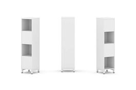 Стайл Проджект Набор стеллажа 2-х сторон., 4 яр. SN.NSD-411 Белый/Металл Белый 387*400*1615 - Фото предпросмотра