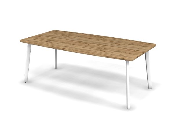 MATRIX 121S501 Стол переговорный 2100х1100х775 Дуб Крафт Золотой/Белый - Вид 1