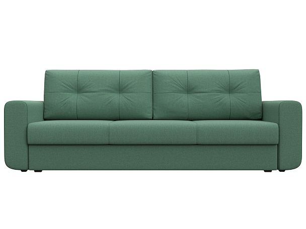 Диван прямой Лига-031 Рогожка зеленый - Вид 2