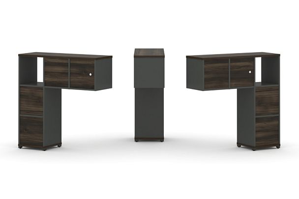 Concept Надставка низкая CN.DNN-004 Дуб Мали/Антрацит/Металл Антрацит 1099*365*1130 - Вид 1