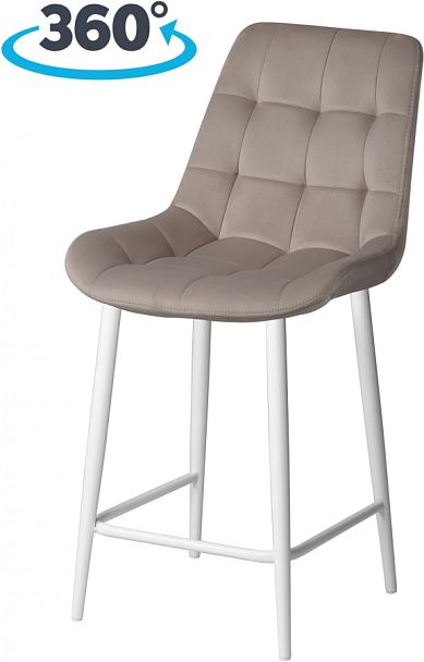 Комплект полубарных поворотных стульев Эйден, Confetti smoke/белый, 3 шт. - Вид 1