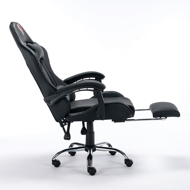 Кресло компьютерное BRABIX "Dexter GM-135", подножка, две подушки, экокожа, черное, 532800 - Вид 10