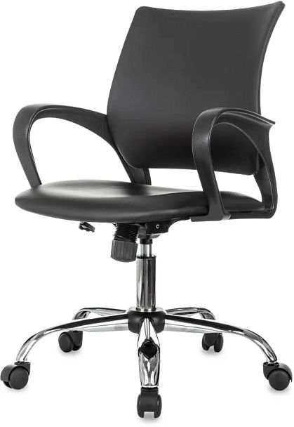 Кресло Бюрократ CH-695NSL черный экокожа крестов. металл хром - Вид 2