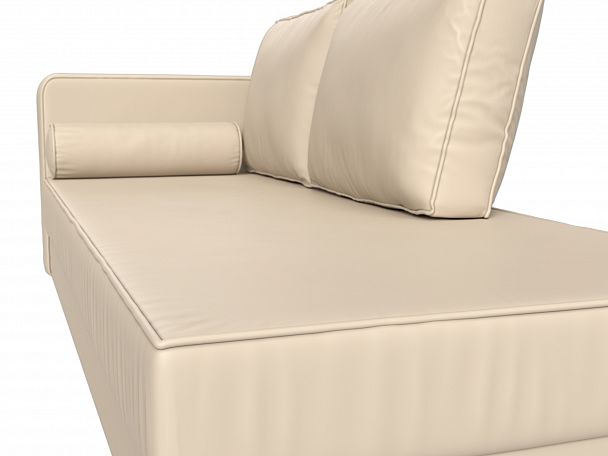 Кушетка Прайм левый (полностью экокожа бежевая) - Вид 4