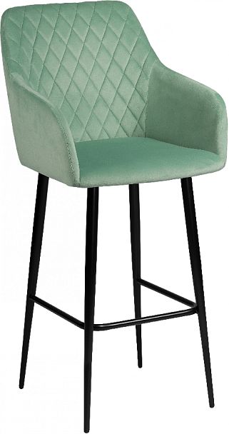 Барное поворотное кресло Барли К, Confetti aquamarine/черный - Вид 4