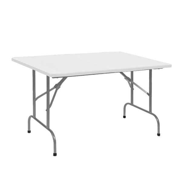 Стол Лидер 1, 1200х600, белый, серебро, без отбойников - Вид 1