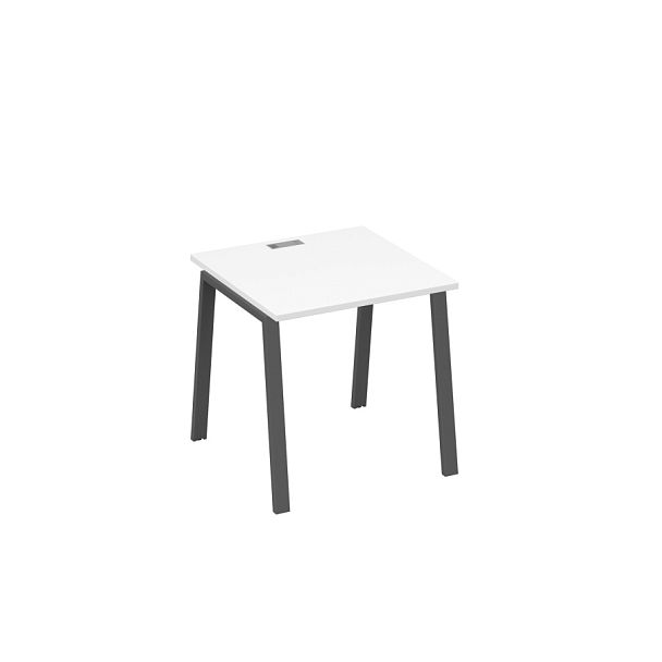 Стол письменный на металлокаркасе TRE A4 А4 Б3 021 БП белый премиум / металлокаркас антрацит - Вид 1