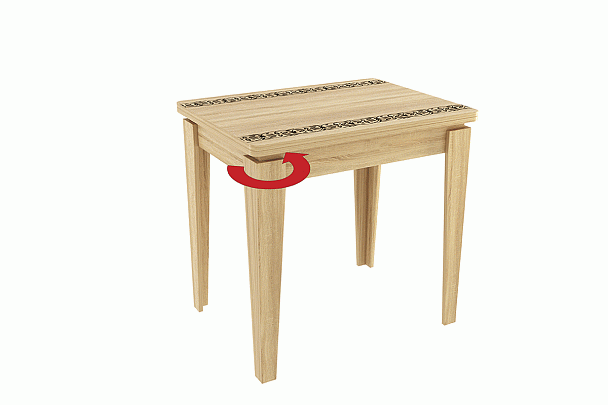 Стол обеденный раскладной Фантазия KM-0216.1544 дуб сонома - Вид 6