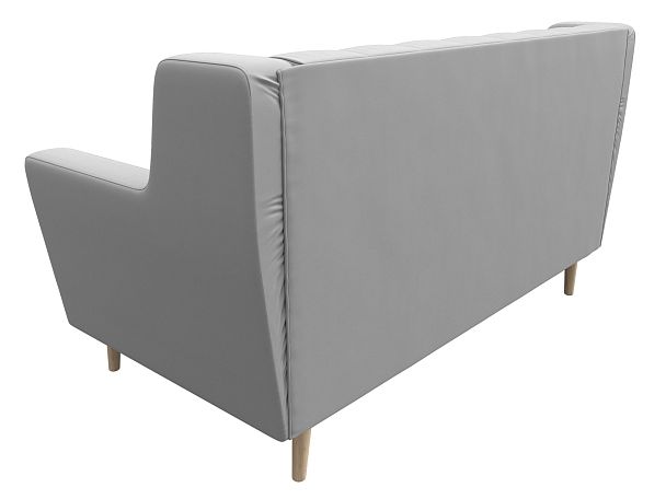 Прямой диван Брайтон 2 Люкс (полностью экокожа белая) - Вид 6