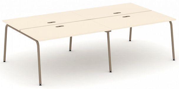 Рабочая станция на 4 места "ESTETICA" ES.D.RS-4.3-LK Сатин - Вид 1