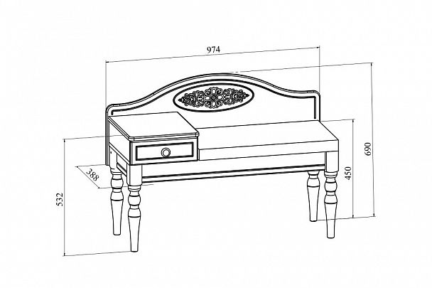 Банкетка Ассоль Плюс АС-41 - Вид 3