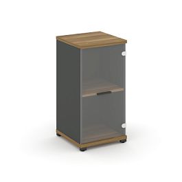 Concept Шкаф 1 узкая секция, 2 ниши CN.STU.E-213 SP A Сандал Янтарный/Антрацит/Металл Антрацит/Прозрачный 420*420*818 - Фото предпросмотра