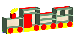 Стенка Паровозик МСН-019 - Фото предпросмотра