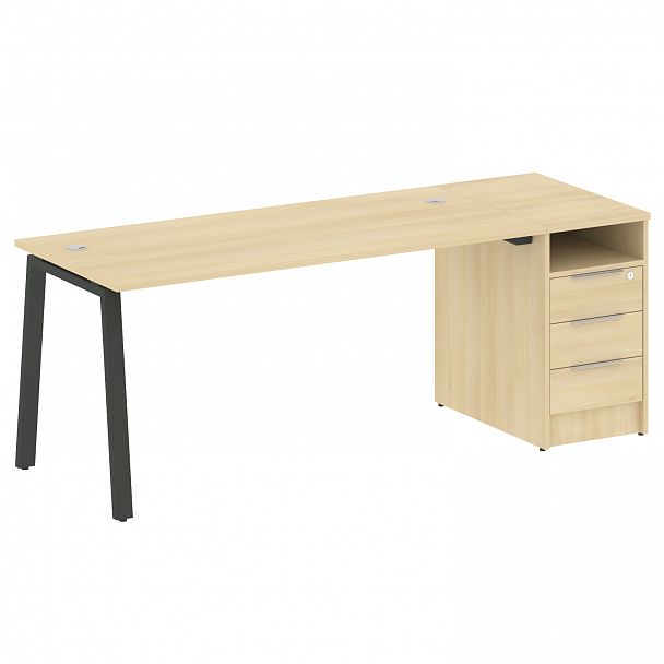 Рабочая станция "Metal System" БА.РС-СТП -1.4 акация/антрацит - Вид 1