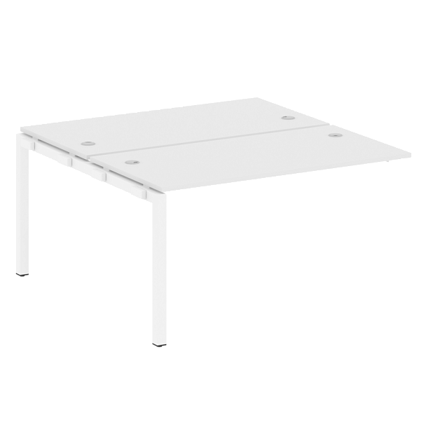 Metal System Quattro Р. ст. криволинейная на П-образном м/к 50БП.РАС-СА-2.3 Белый/Белый металл 1400*2435*750 - Вид 1