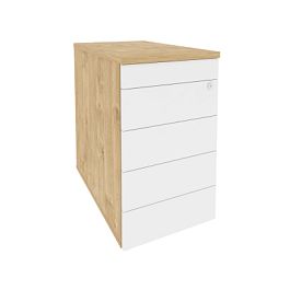 Onix Тумба приставная/опорная (TIP-ON) O.TPO-1.7 TIP Тиквуд светлый/Белый бриллиант 432*720*750 - Фото предпросмотра