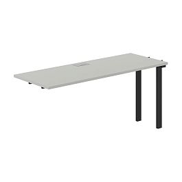 Секция рабочей станции s-b-s 1600х600х750 / профиль: 59х59 черный; столешница: серый бархат Призма / Prizma - Фото предпросмотра