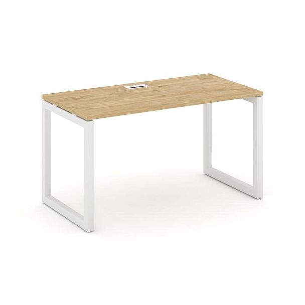 Стайл Проджект Стол письменный SN-5O.SP-021 Тиквуд Светлый/Металл Белый 980*800*750 - Вид 1