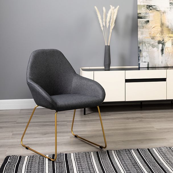 Кресло Kent тёмно-серый/Линк золото - Вид 11