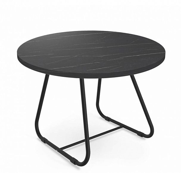 Столик журнальный Sheffilton SHT-S38/ЛДСП 60 черный муар/камень пьетра гриджио черный - Вид 1