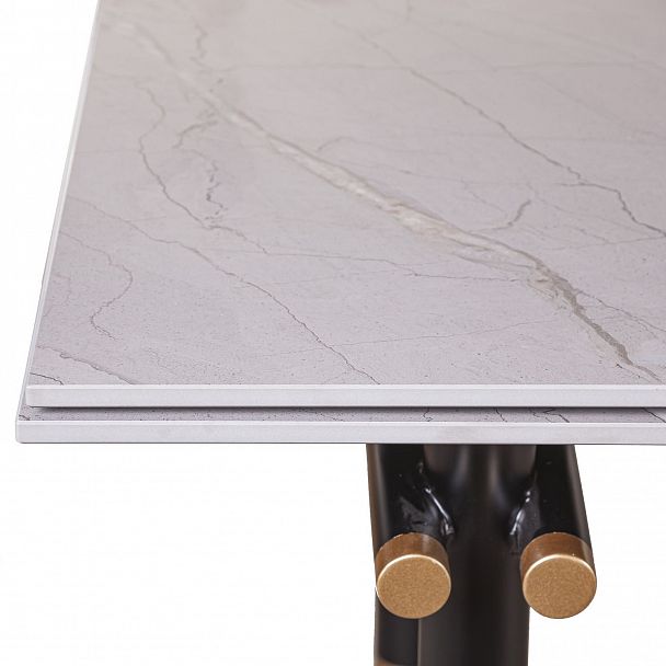 Стол обеденный Trump (160+40+40), керамика серая - Вид 7