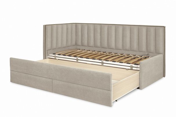 Кровать "Порше" с ящиками, бежевая - Вид 3