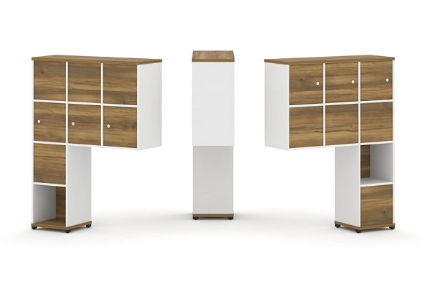 Concept Надставка высокая CN.DNV-009 Сандал Янтарный/Белый Бриллиант/Металл Черный 1099*350*1486 - Вид 1