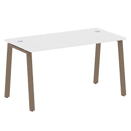 Metal System Стол письменный на А-образном м/к БА.СП-3 Белый/Мокко металл 1400*720*750 - Фото предпросмотра