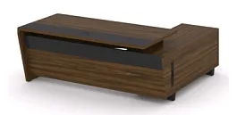 CORNER COR.SRT-20(L) Стол руководителя с опорной тумбой, левый Corner кабинет руководителя  графит - Фото предпросмотра