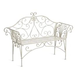 Скамья Secret de Maison Божоле/Beaujolais (мод.PL08-8574), металл, белый антик (antique white) - Фото предпросмотра