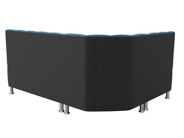 Диван кухонный угловой Кантри левый угол Рогожка голубой - Вид 7