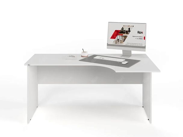 ЛАЙТ / LIGHT RLG004-16x9R Угловой стол 160x90x75 Белый - Вид 2