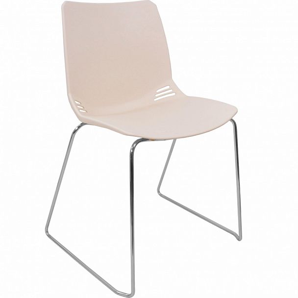 Стул Race (пруток) каркас Хром, белый, стопируемый - Вид 1