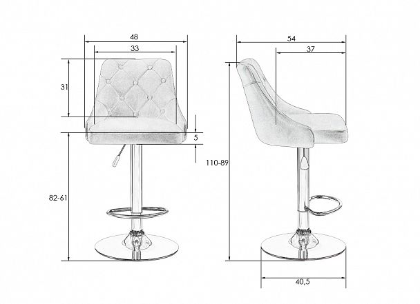 Стул барный DOBRIN JOSEPH BLACK (зеленый велюр (MJ9-88)) - Вид 10
