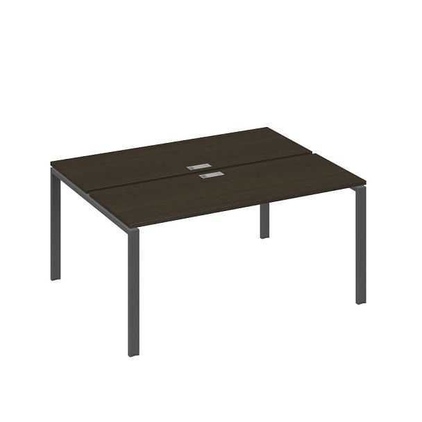 Станция (2х160) рабочая с опорами UNO A4 А4 Б1 172 БП венге / металлокаркас антрацит - Вид 1