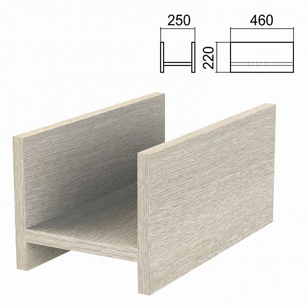 Подставка под системный блок "Арго", 250х460х220 мм, ясень шимо - Вид 2